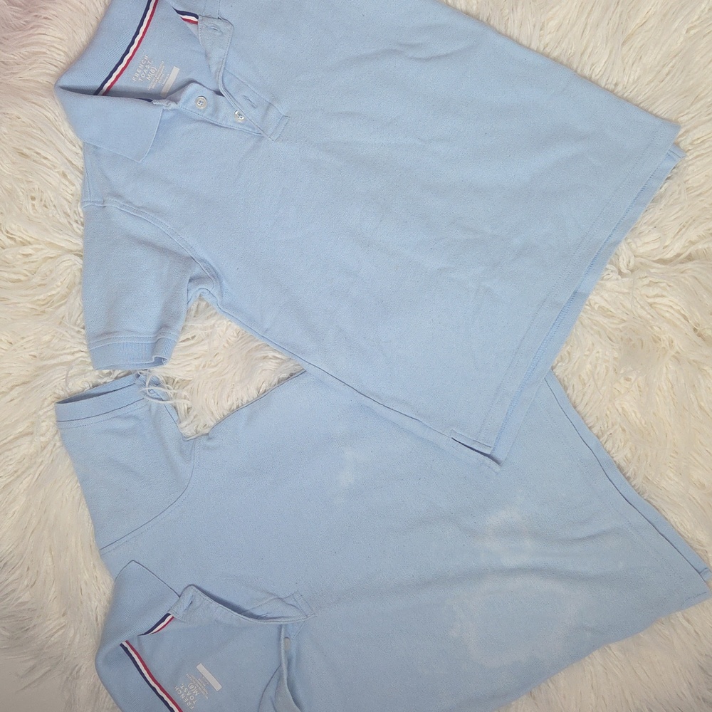 French Toast Light Blue Kids Polo Shirt Sz 8 (M)